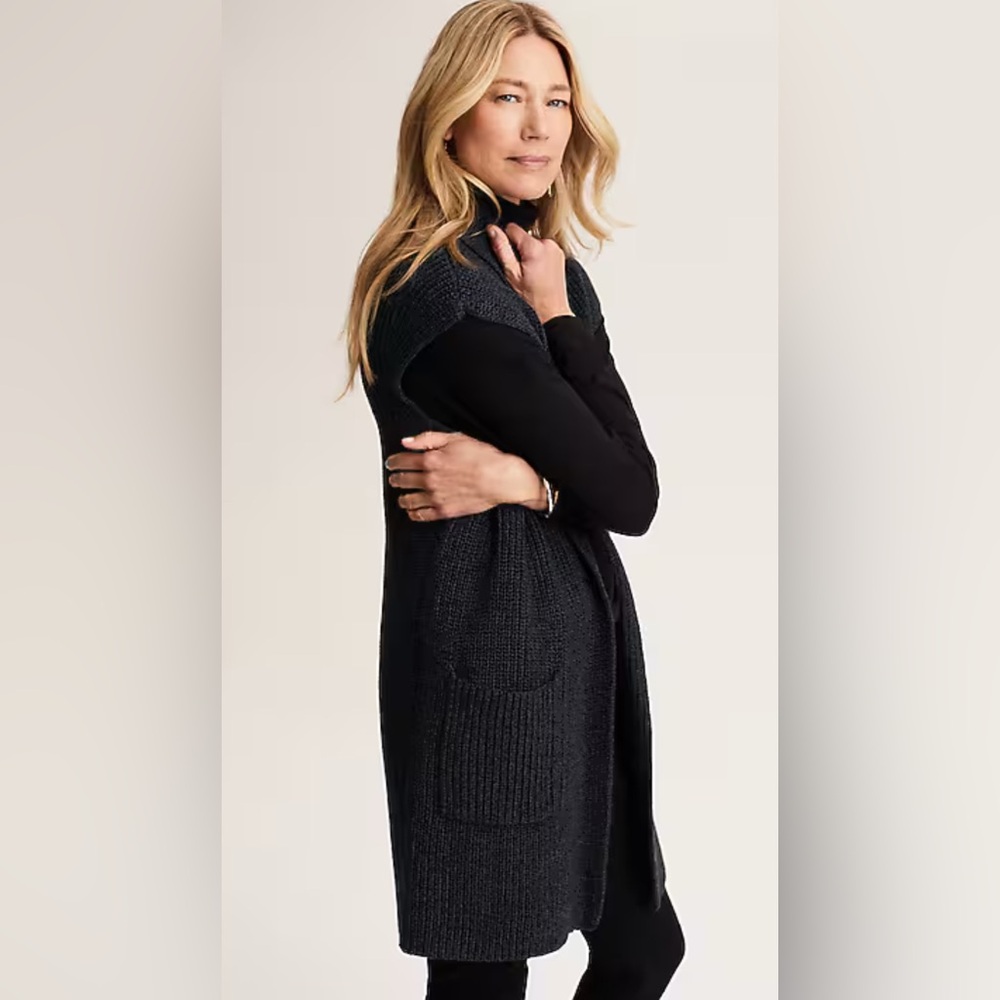 NWT J.Jill Marled Shawl Collar Gillet